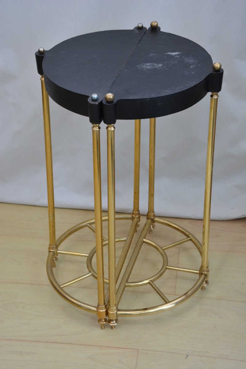 Pair of Early 20th Century Brass Umbrella Stands, Demi Lune Design - Image 7